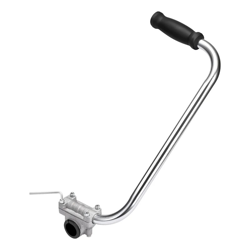 

AB47-1 Piece Cord Trimmer Handle Trimmer Handle Weed Eater Handle Clip Silver & Black Metal Lawn Trimmer Handle For Lawn Care