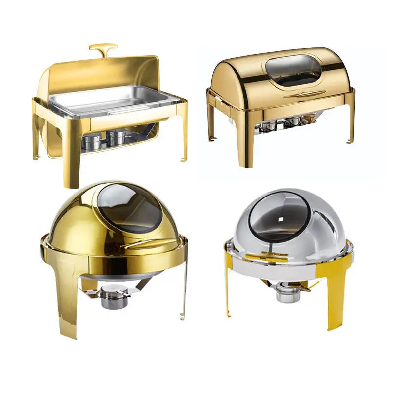 

Server Luxury Buffet Chef Food Warmer Chaffing Dishes Stainless Steel Chafing Dish Buffet Set Chafer And Buffet Warmer Sets
