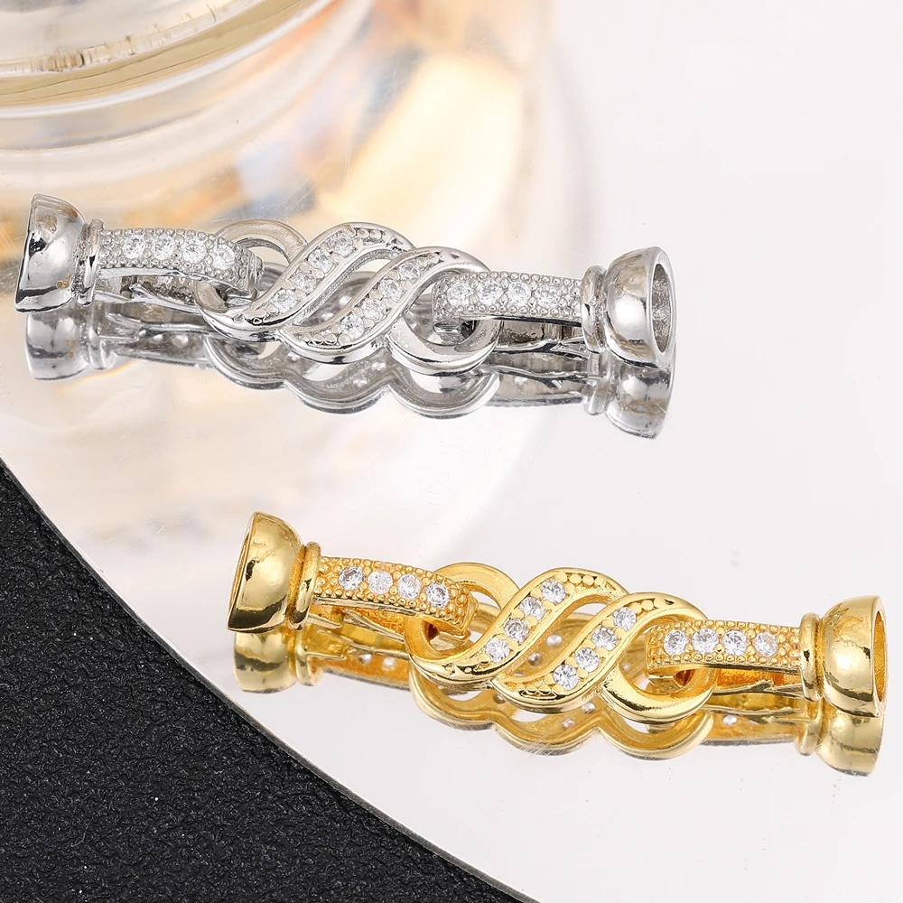 Juya hand gefertigte 18 Karat vergoldete versilberte kreative Verschlüsse Schlösser Verschlüsse Zubehör für DIY Handarbeiten Perlen Perlen Schmuck herstellung – Detail 18