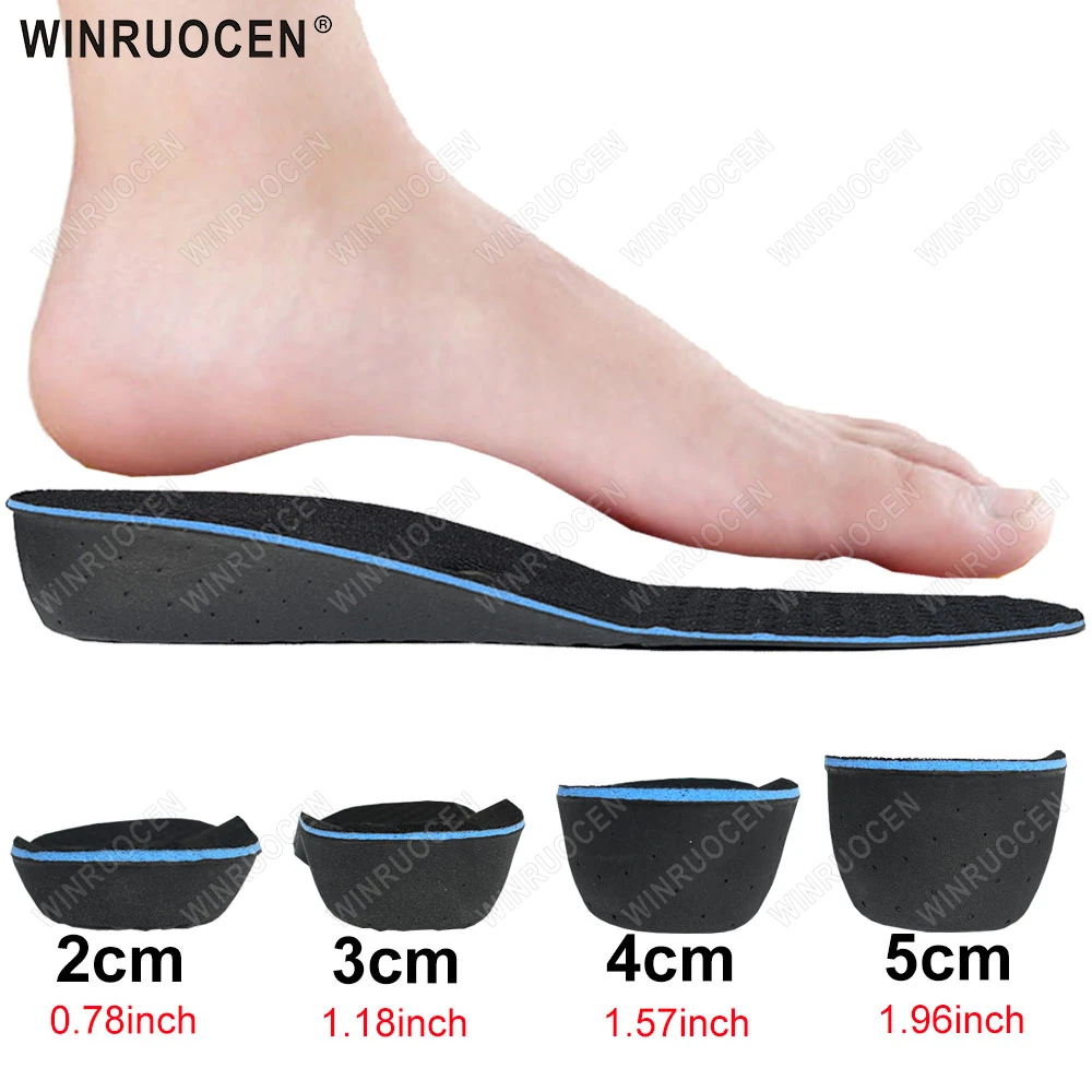 2-5cm Height Increase Insoles Magnet Adjustable Arch Support Shock Absorbant  Orthopedic Cushion Heel Inserts Unisex Foot Pads image 2