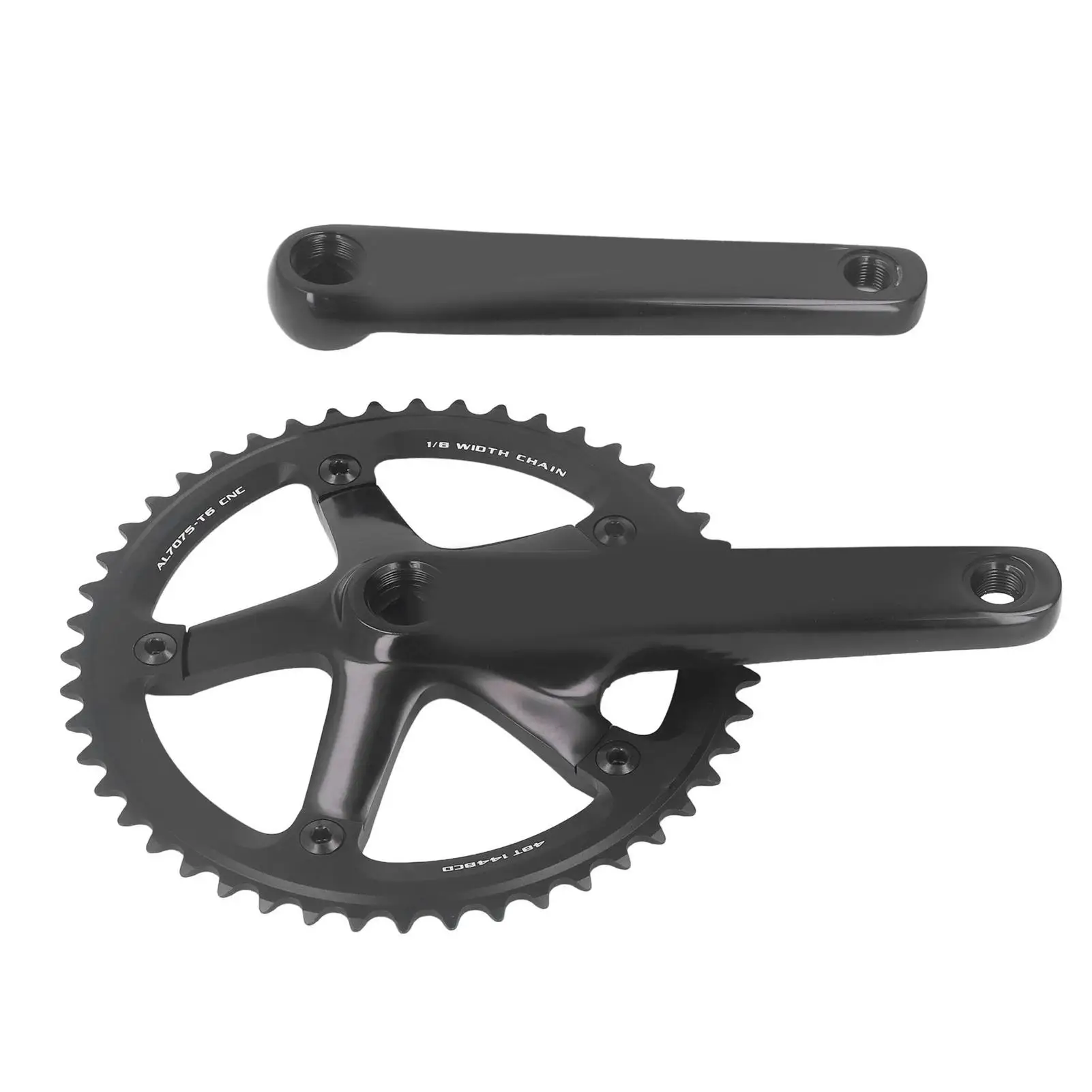 

144BCD Aluminum Alloy 48T Crankset for Fixed Gear Bikes - Square Hole Single Chainwheel Crank