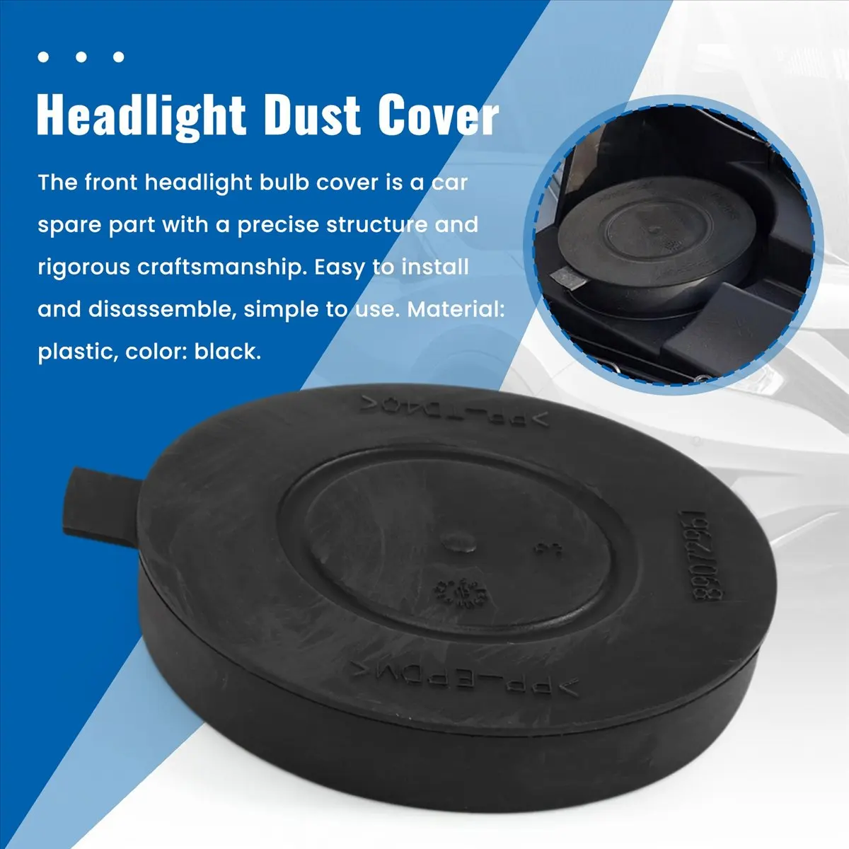 #55G Automotive Parts & Accessories,Headlight Cover Cap Rubber Lid 89072961 for Range Rover Sport 10-13 (black)