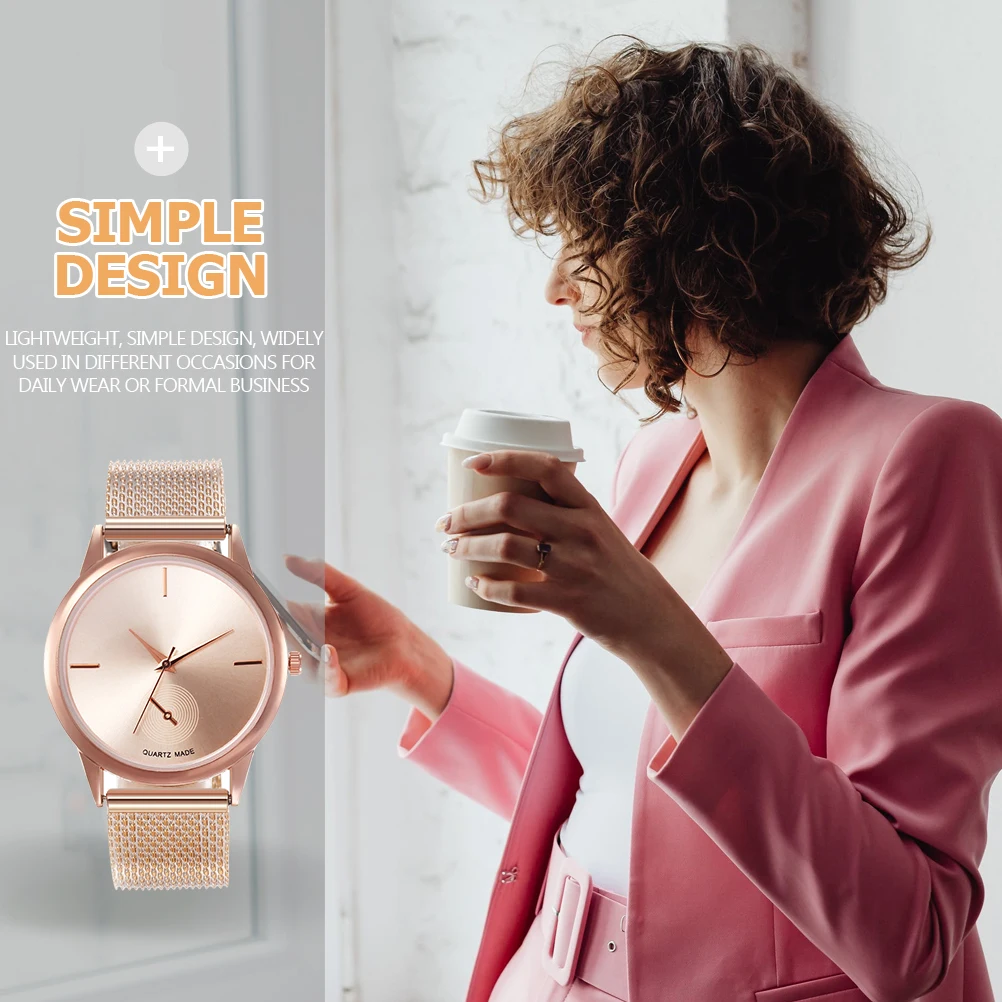 Orologio da donna al quarzo Orologi digitali per ragazze da polso Lady Ladies Specchio in vetro ordinario Donna Studente Moda semplice