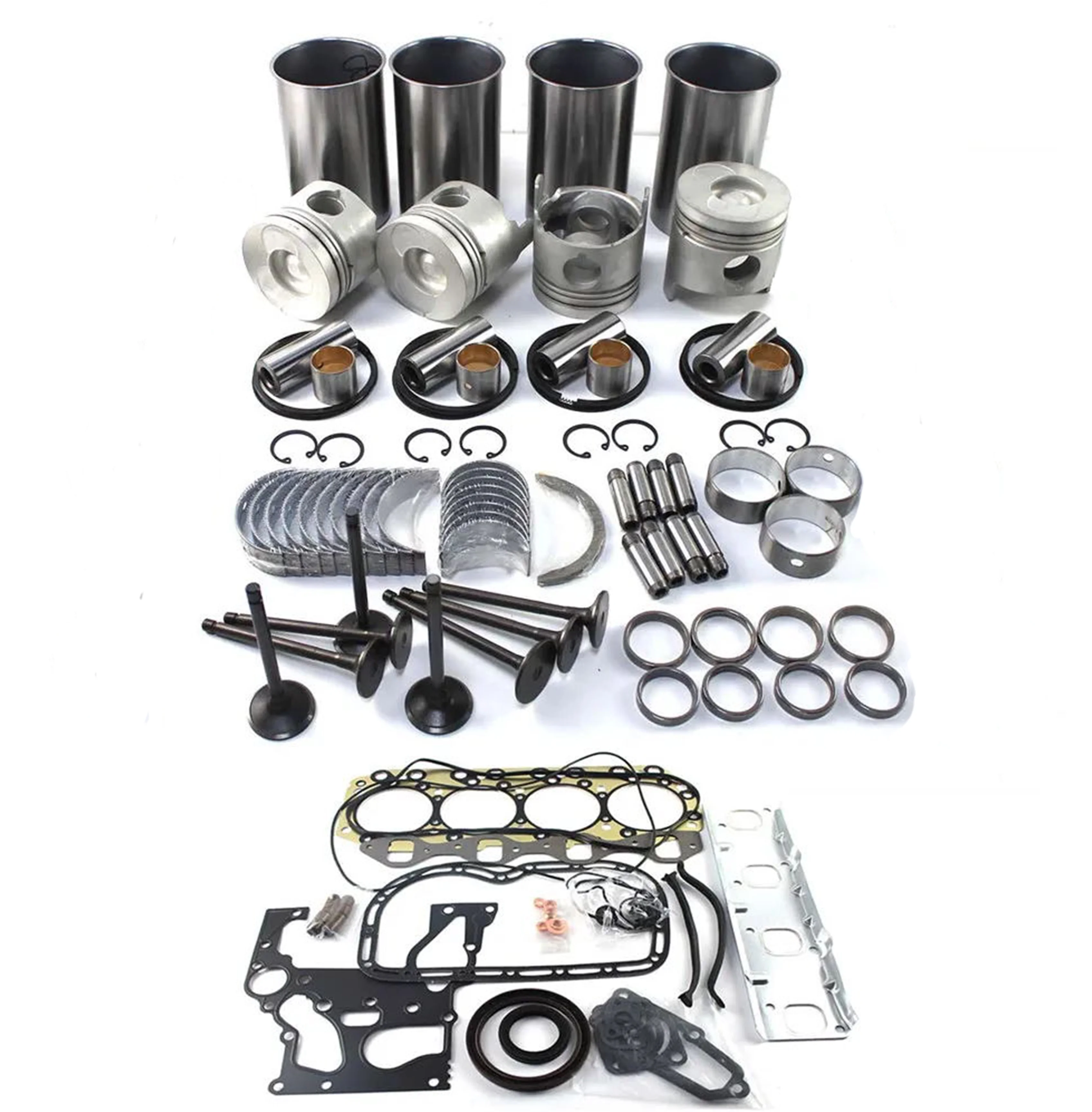 

4JA1 4JA1T Engine Overhaul Rebuild Kit & Valves & Conrods For Isuzu Mustang Bobcat Loader Forklift Hitachi Kobelco Sumitomo