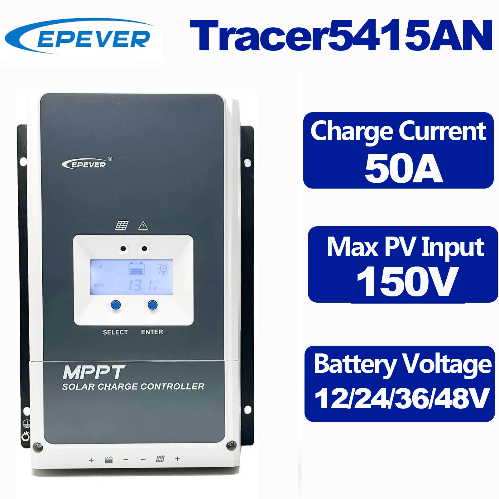 EPEVER Solar Charge Controller Tracer MPPT 50A Battery Charger Regulator Solar cells Panel Tracer5415AN