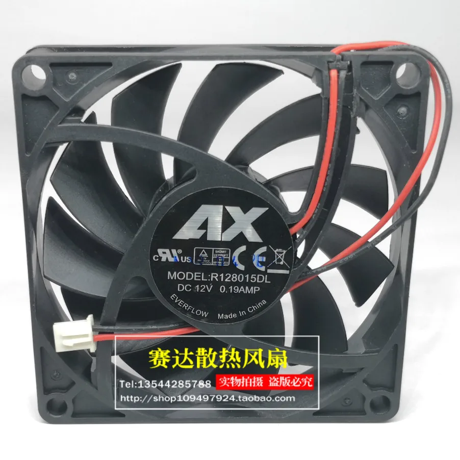 New AX EVERFOLW R128015DL 8015 12V 0.19A chassis power cooling fan