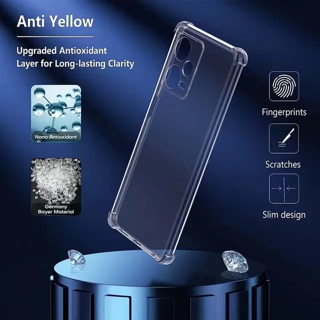 Luxuriöse transparente Handyhülle für Redmi Note 12 12s Note 12 Pro Plus 5G POCO X5 Pro 5G, stoßfeste, transparente Silikonhülle – Detail 6