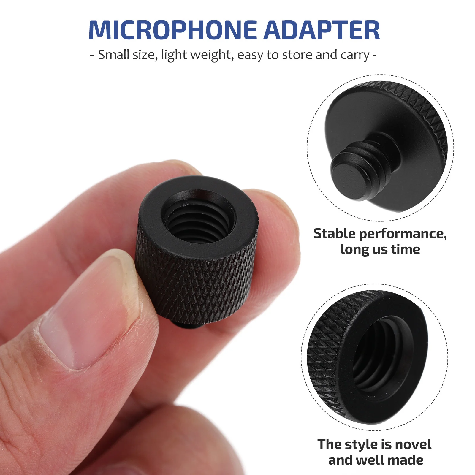 8 قطعة مسامير قوية من سبائك الألومنيوم باللون الأسود لحامل كاميرا الميكروفون وحامل احترافي ومسامير ملحقات مفيدة #5