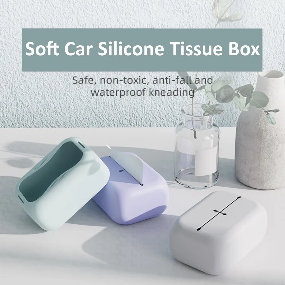 Coperchio della scatola del tessuto di design impermeabile morbido Silicone riutilizzabile per la cura dei bambini Wpe Wet Wpe Box Holder bagno