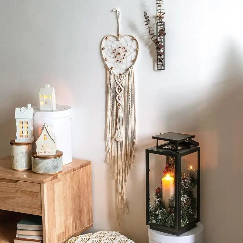 A6HD 50-200 Mm Lov Hình Khung Vòng Tròn Nhẫn Handmade Dreamcatcher Làm Trang Trí Tường Kim Loại Macrame mặt