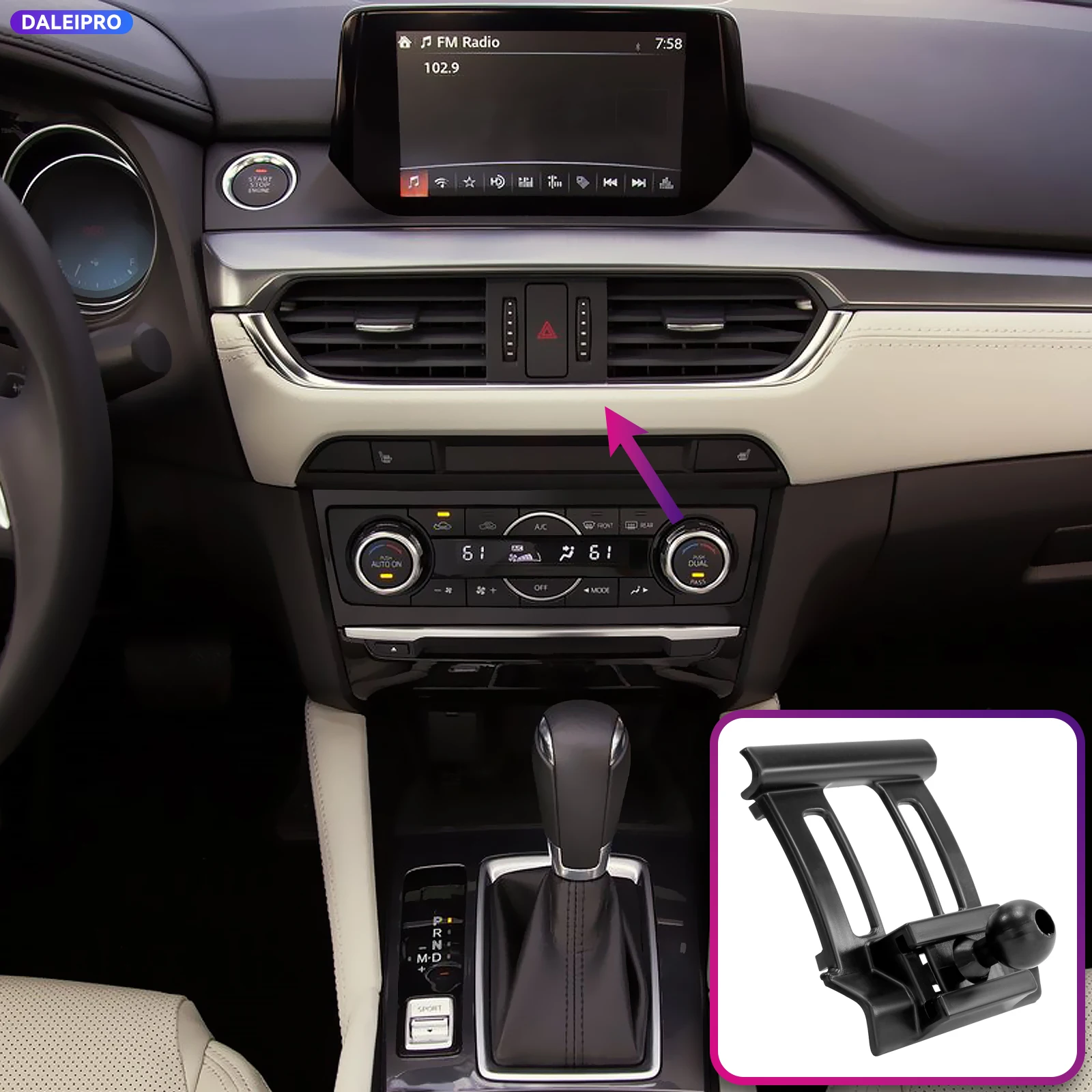 Für Mazda 6 GL 2015 2016 2017 Fahrzeugspezifische Handyhalterung Smart Car Phone Mount 66W Ladehalterung Zubehör – Detail 2
