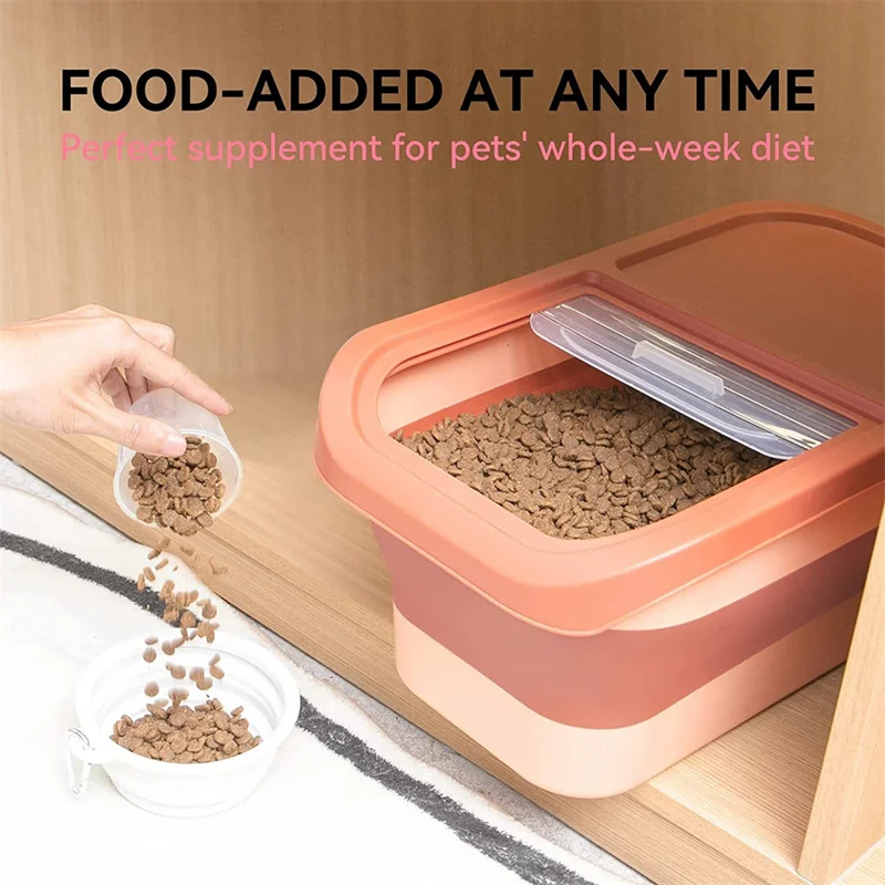 Cat And Dog Food Storage Box Portable High-capacity Daily Necessities Popular Choice 3 Colors Fashion Design Dog Food Container