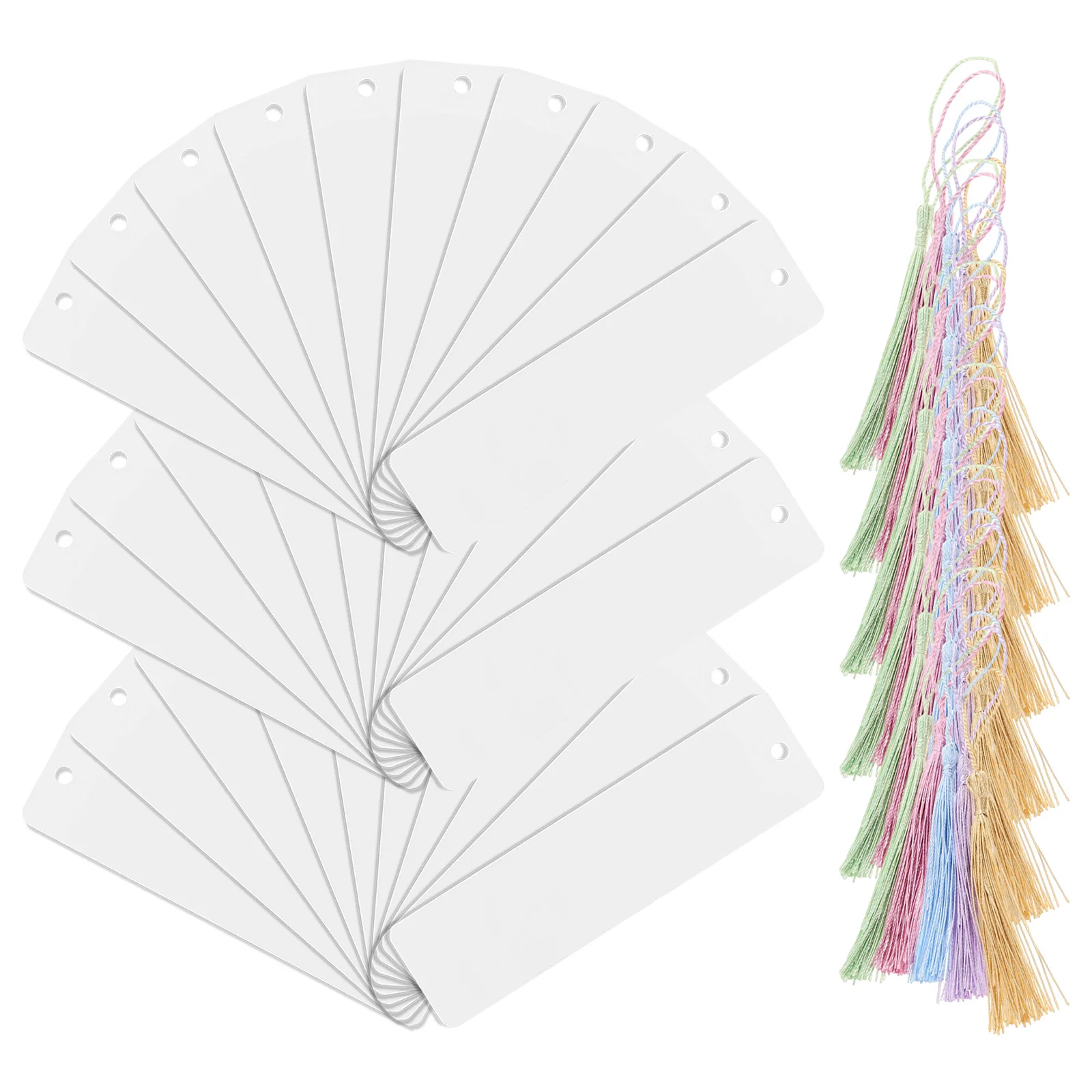 

30 set 30 Sets Tassels Page Marker Bookmarks Blank DIY Gifts Tassels Page Markers Student Supplies Lightweight Thin Portable