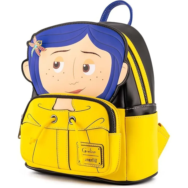 Loungefly Laika Coraline Raincoat Cosplay Womens Double Strap Shoulder Bag Purse