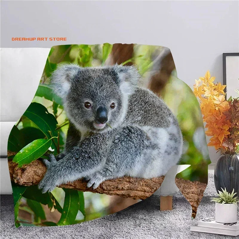 2026 Australian Koala Bear Flannel Blankets 3D Print Fashion Sofa Travel Youth Bedding Sofa Bedspread For Plush Quilt Student Bl