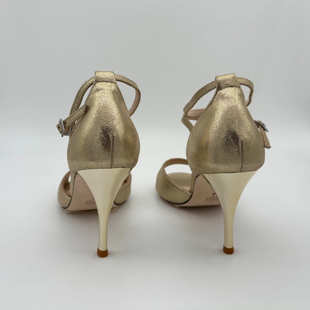 الذهب والجلود الأرجنتين التانغو أحذية جلدية الصلب وحيد 7.5 سنتيمتر 9 سنتيمتر كعب أحذية الحفلات شحن مجاني T628201GL فلاميكو الأحذية