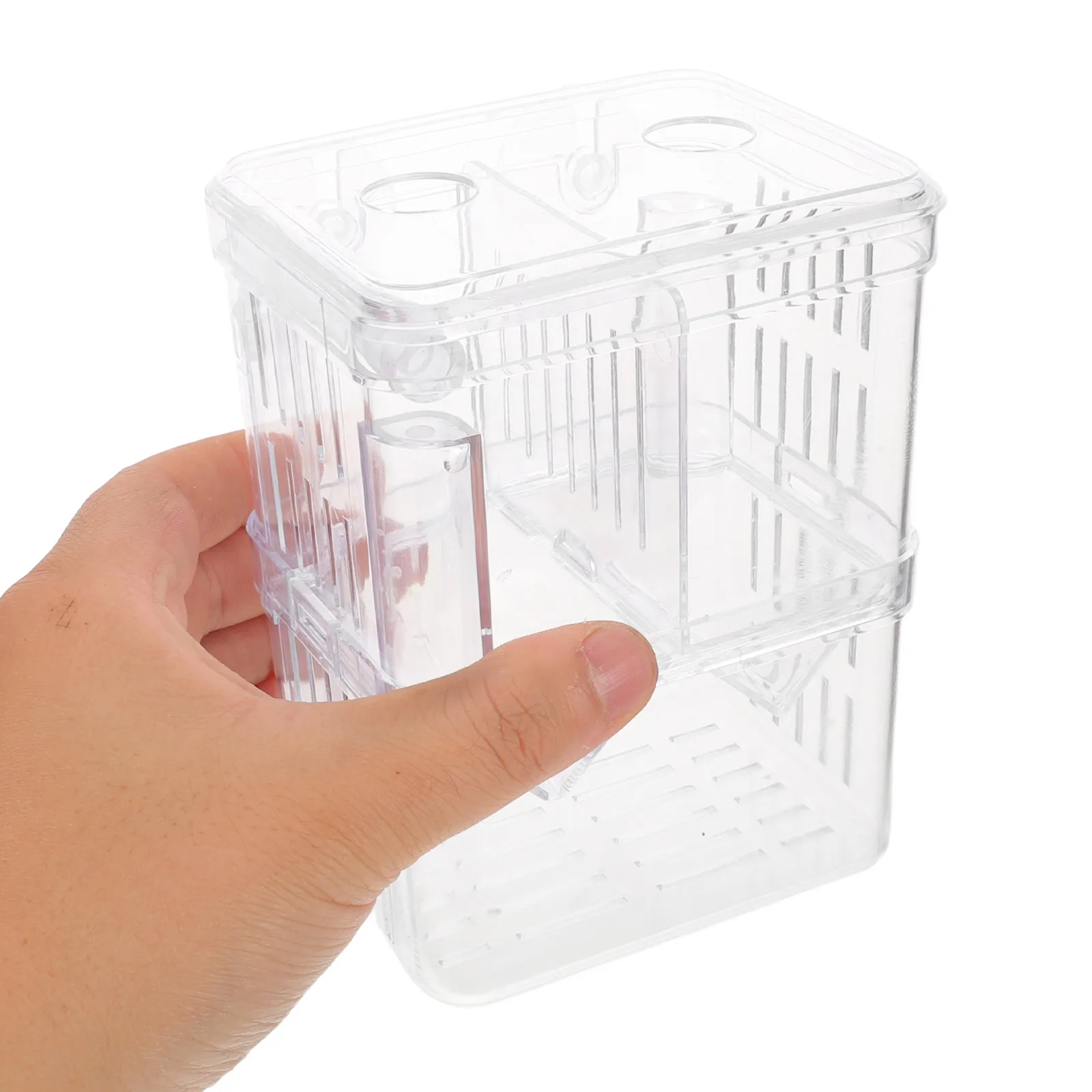 

2 Pcs Other Aquarium Supplies Guppy Breeding Box Acrylic Small Fish Isolation Tank