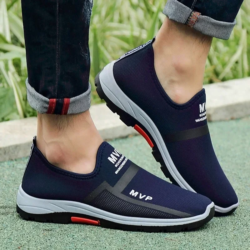 Zapatos informales transpirables para Hombre, Zapatillas planas De ocio para caminar, mocasines sin cordones, talla 39-45, 2023