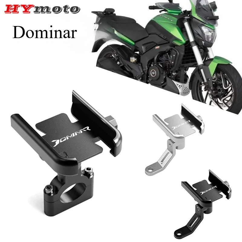 

For Bajaj Dominar 250 400 Dominar400 Dominar250 Accessories Motorcycle CNC Handlebar Mirror Mobile Phone Holder Stand Mount