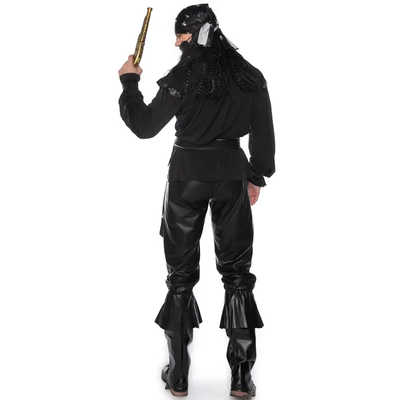 جديد كرنفال هالوين قراصنة الكاريبي زوجين زي الكابتن الصيادة كلوبوير اللعب البدلة تأثيري فستان حفلة تنكرية #6