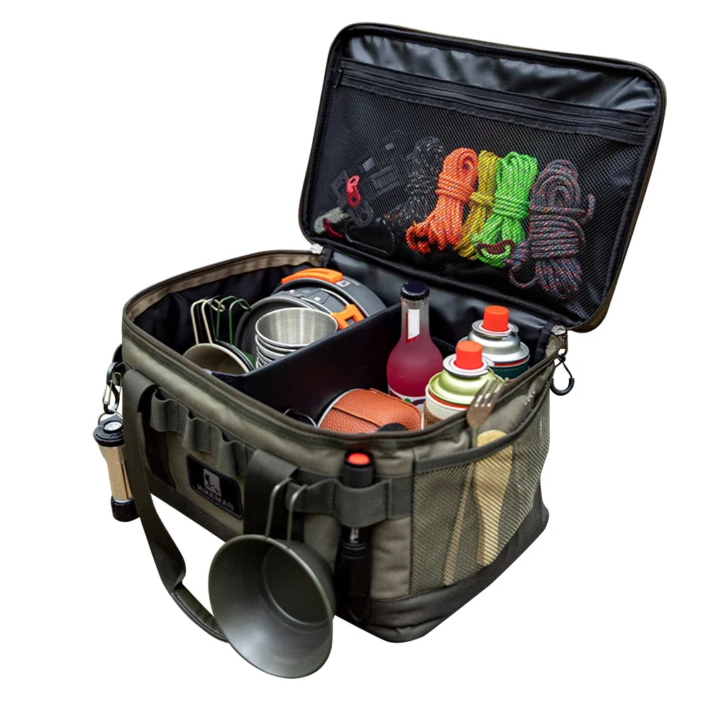 

Outdoor 20L Camping Storage Bag with Dual Zipper Kitchen Organizer Cooking Utensil Organizer for Camping Picnic