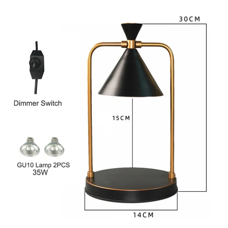 Simple Creative Metal Aromatherapy Lamp Electric Candle Heater Aromatherapy Lamp LED Living Room Bedroom Bedside Night Light