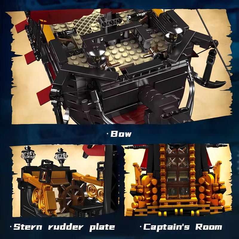 Mal King 13109 Technische Moc Piraten Schip Bouwstenen Rode Schip Model Puzzel Montage Speelgoed Kerstcadeau Voor Kinderen