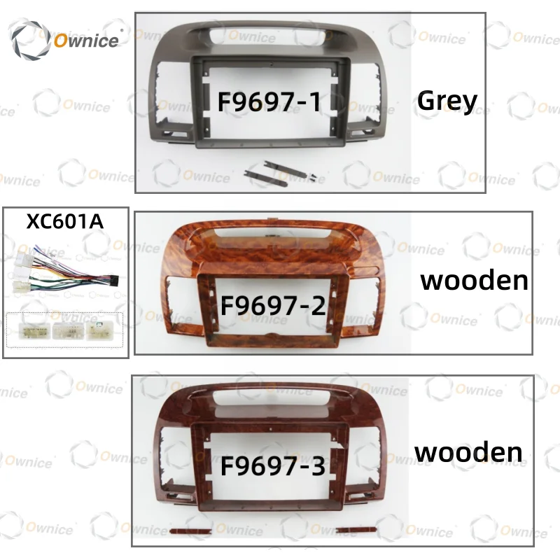 Ownice 9 inch Car Radio Fascia Frame 2DIN Install Panel Dashboard for Toyota Camry XV30 2002 - 2005 Fascia Panel Harness Wire