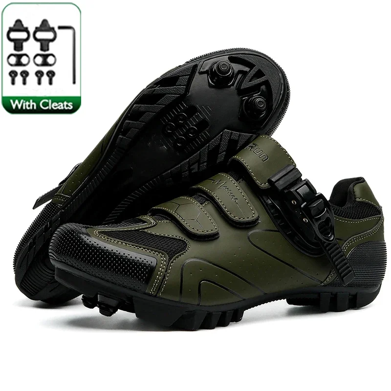 MTB Cycling Shoes Compatible with Pelaton Road Bicycle Sports Sneakers Reflective Strip Design Self Locking Professional Boots