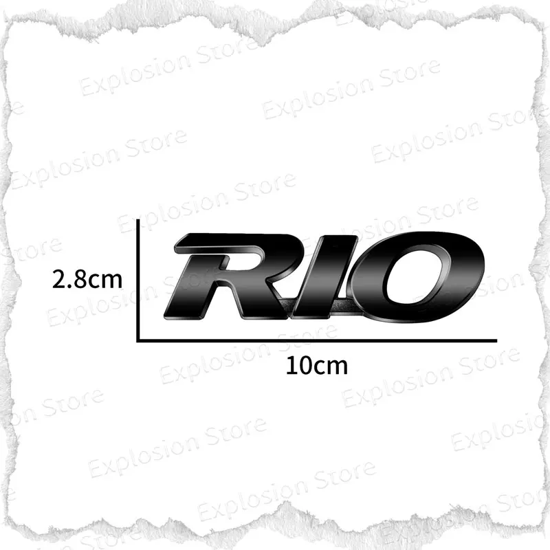 شعار إلكتروني تصفيف السيارة المعدنية ، شعار لاصق ، شارة الصندوق الخلفي ، ملصق الحاجز لكيا ريو ، سبورتاج ، ستينجر ، K3 ، K4 ، K5 ، بيكاندو ، سيد #6