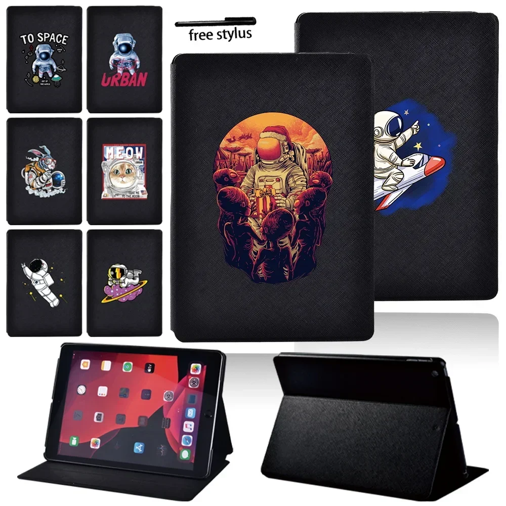 

Tablet Leather Flip Cover for IPad 2021 9th Generation Case IPad 7th 8th Gen 10.2 Inch Cute Astronaut Series Ipad Air 3 Pro 10.5