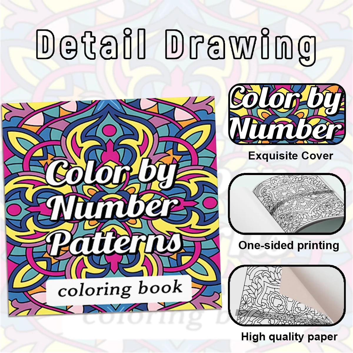 Single Book Digital Coloring Drawing Book, 24 Page Thick Paper Simple Stroke Coloring Book, Adult Drawing Book