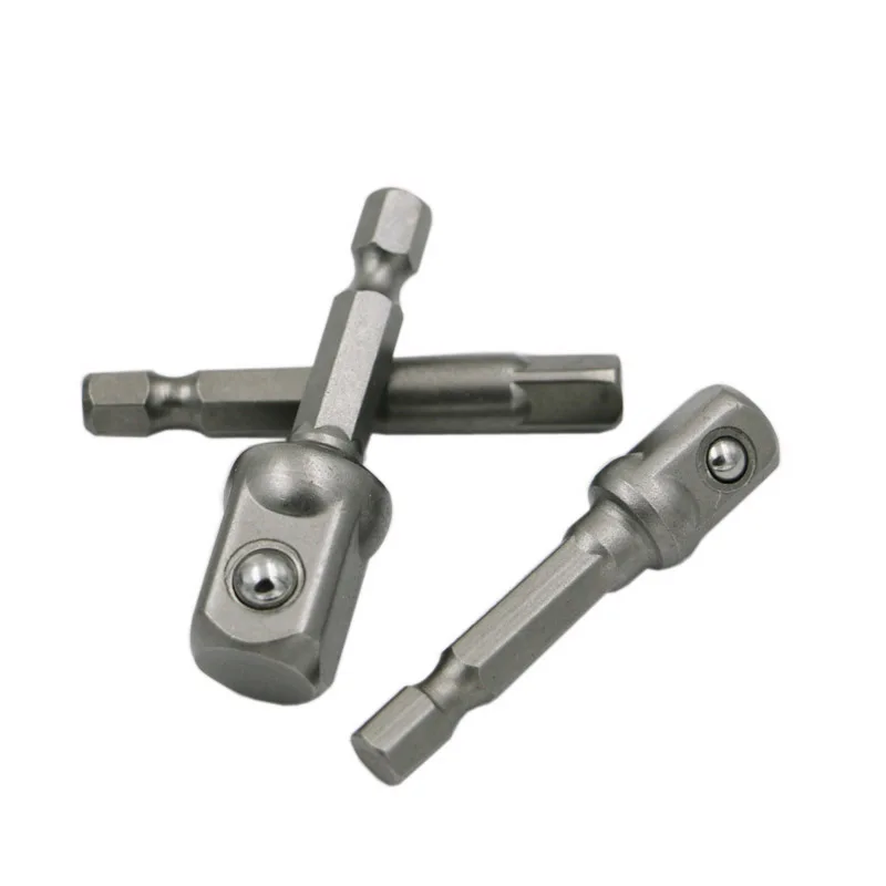 Adattatore per presa in acciaio al cromo vanadio da 3 pezzi con gambo da 0,14 a 1/4 "3/8" 1/2 "punte per trapano di estensione set di punte esagonali utensili elettrici