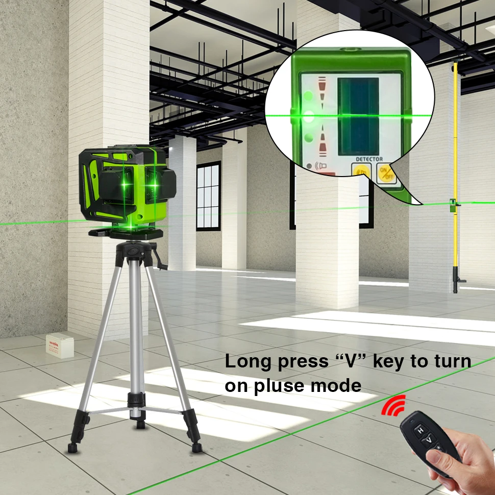 Clubiona New 360 Horizontal And Vertical Great Powerful Green Beam 12 Lines Laser Level IE12C With High Quality