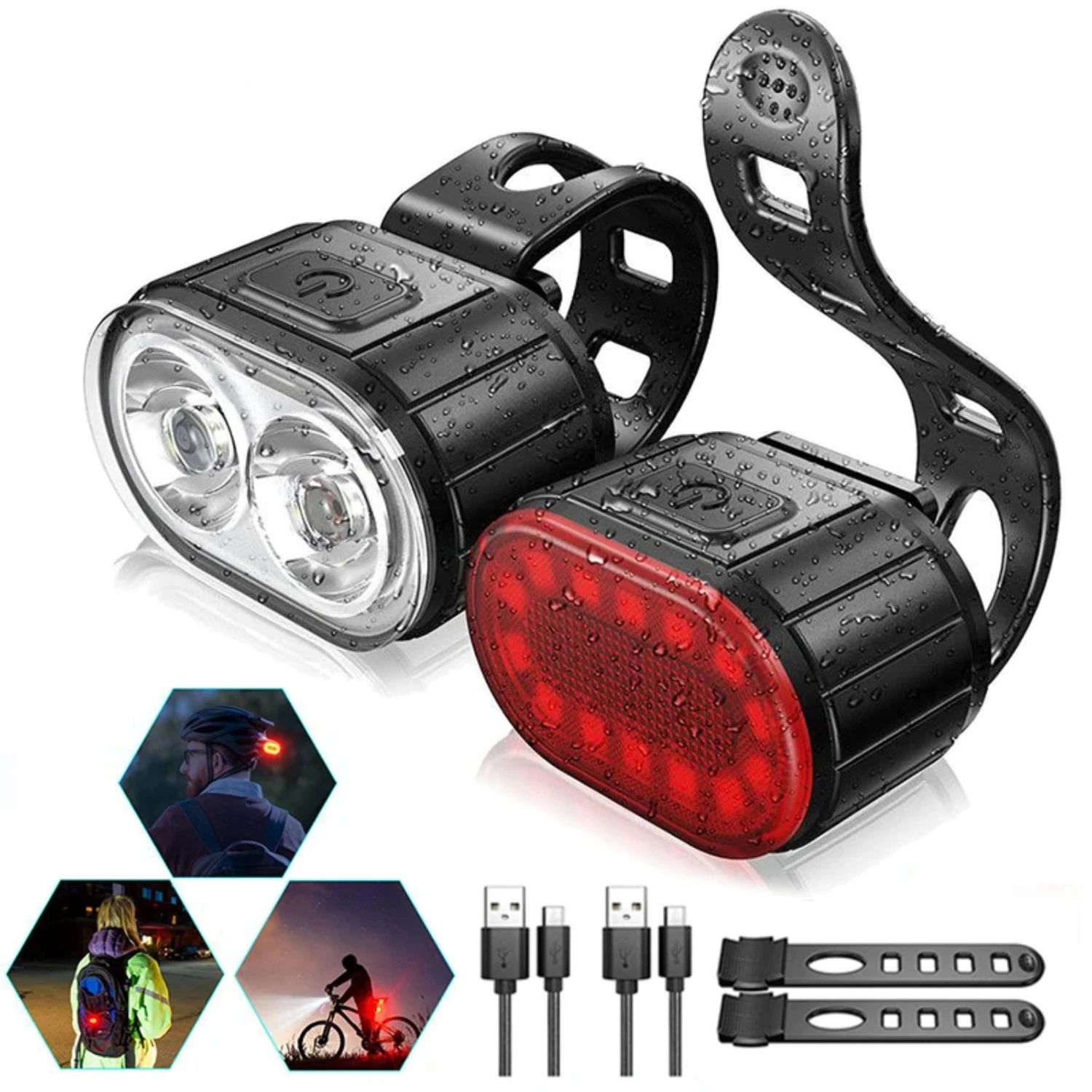 Bike Lighting Front and Rear Lights Bicycle Lamp  Cycling Light Bike Flashlight  Bicycle Front Taillight Lantern