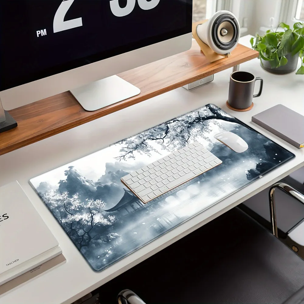 Feng Shui-Inspired Extended Mouse Pad, Durable & Washable Desk Mat for Office and Study Use Desk Accessories Mousepad Gamer