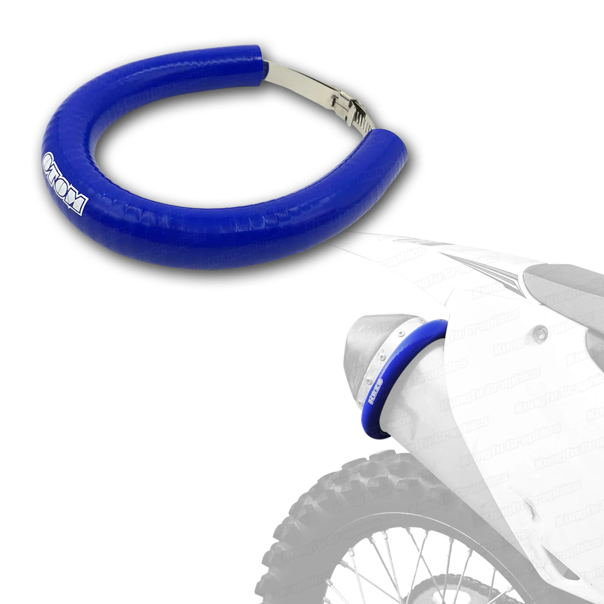 

Adjustable Motorcycle Hoop Exhaust Pipe Guard Shield Dirtbike Motocross Universal, Orange Red Green Yellow Blue