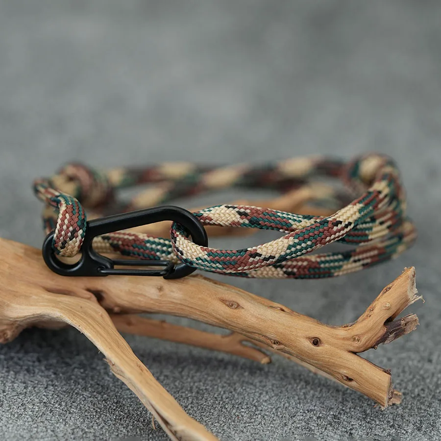 New Paracord Weaven Bracelet Men Handmade Grade A String Adjustable Outdoor Braslet Survival Riding Cool Homme Sports Jewelry view 6