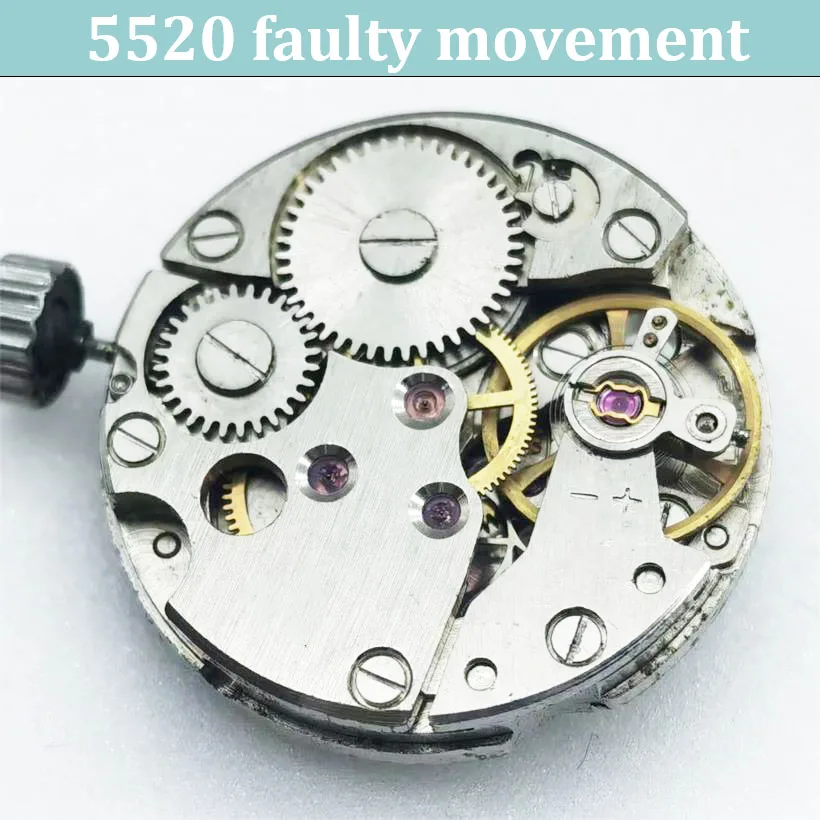 

1 шт./3 шт. Нерабочий механизм 5520 для часов, для практики разборки и изучения, старый механизм, аксессуары для часов