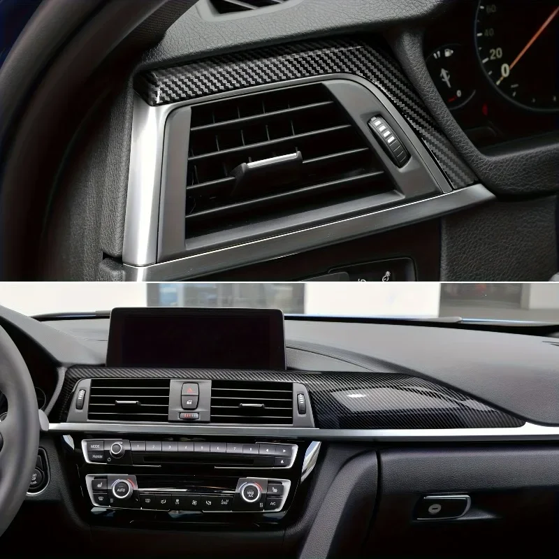 Center Console Dashboard Panel Trim Cover Carbon Fiber Pattern ABS For BMW 3GT F34 New Pro Kit Car