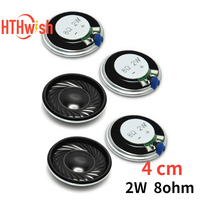 5PCS 2W 8 Ohm Diameter 40MM Speakers For Arduino 4CM Mini Ultra-thin Horn Speaker Electronic Accessories