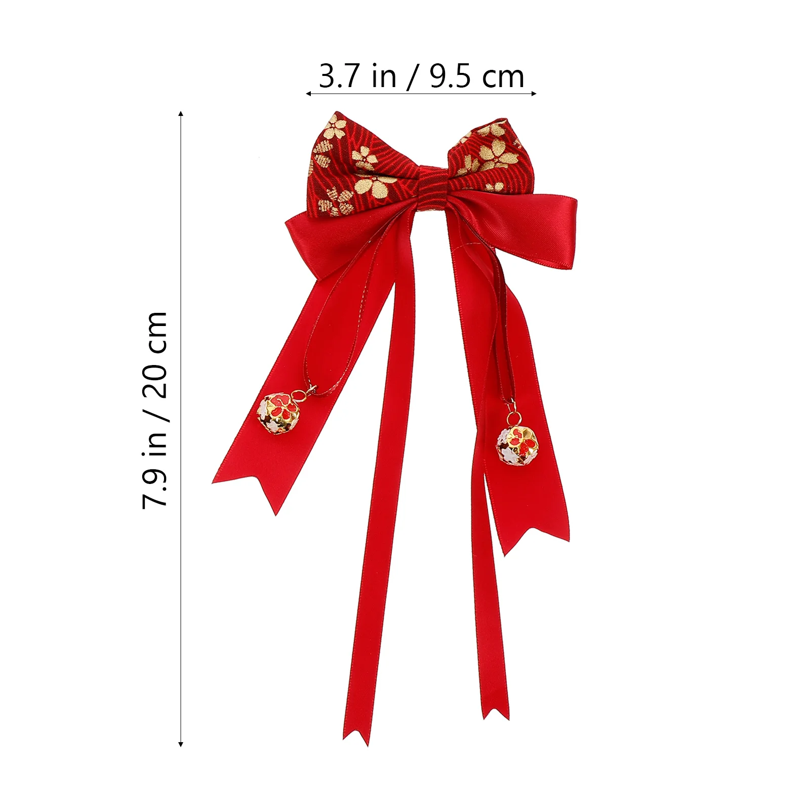 Barrettes à cheveux avec nœud pour enfant, épingle à cheveux, accessoires princesse rouge, style ouvertement chinois, 2 pièces