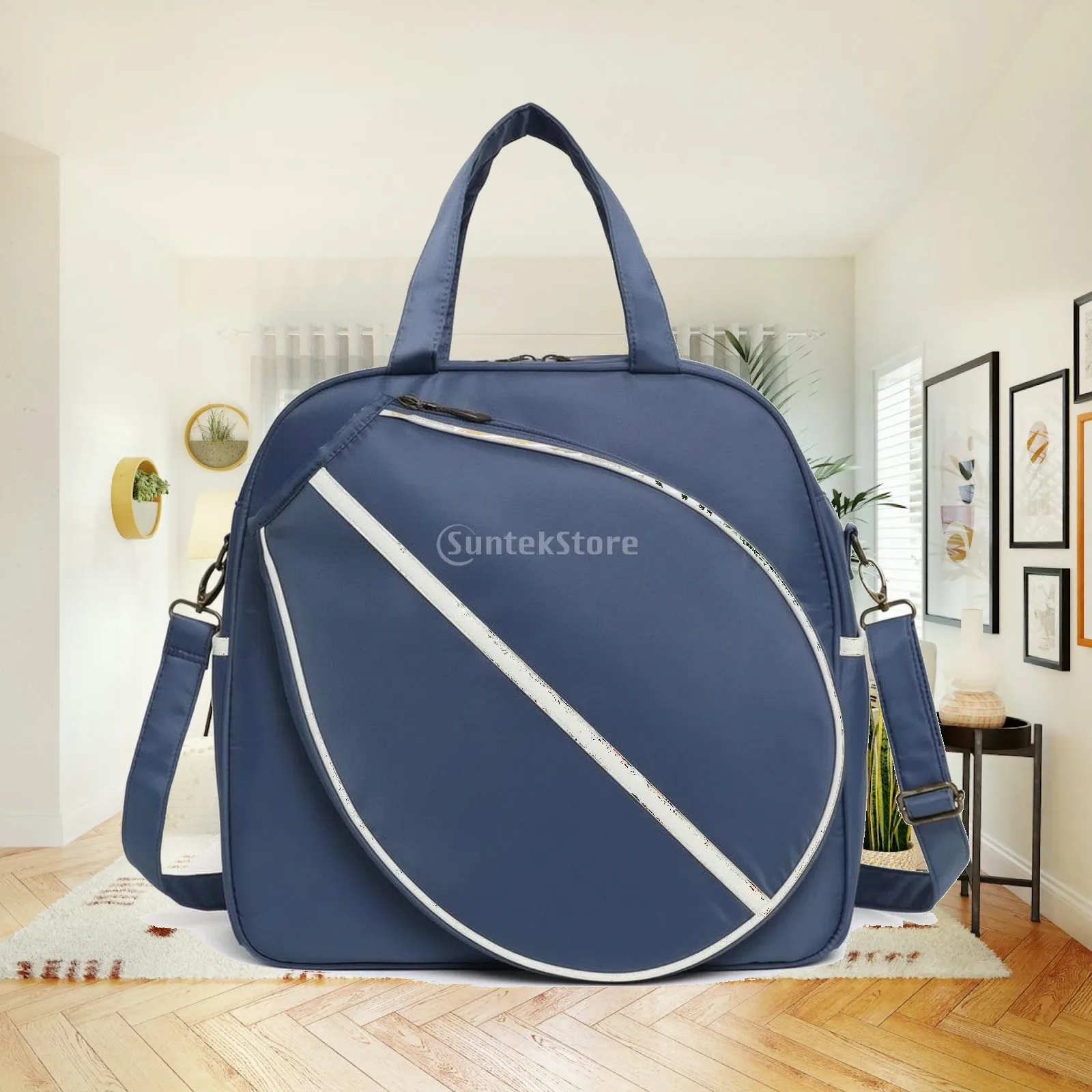 Square Racket Bag Adjustable Racket Bag with Shoulder Strap Athletic Gear Carrier with Shoulder Strap Detachable for Players