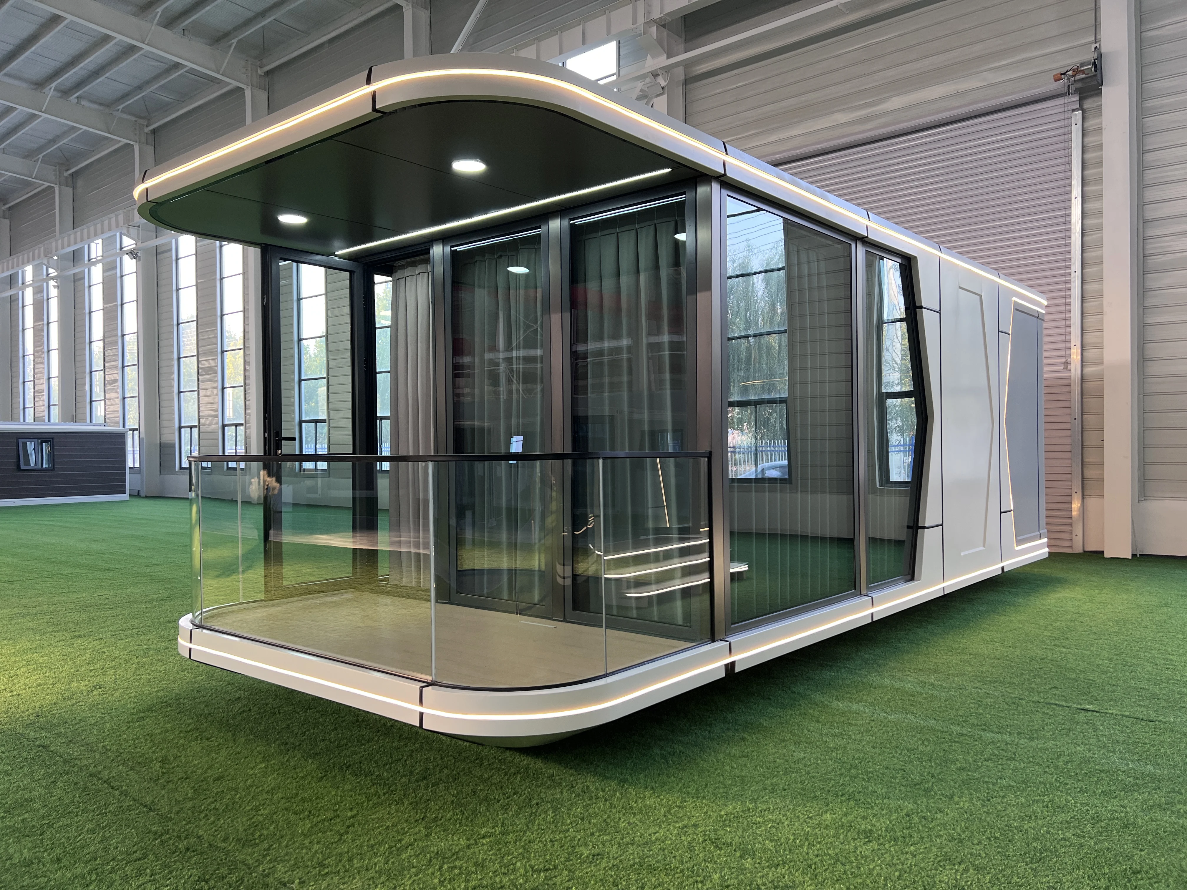 Deposit High quality luxury prefabricated houses; Space capsule style house factory; Insulated prefabricated vacation home.