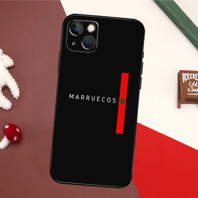 المغرب خريطة العلم الوفير قضية الهاتف آيفون 16 15 14 11 12 13 برو ماكس X XS XR زائد الغطاء الخلفي #4