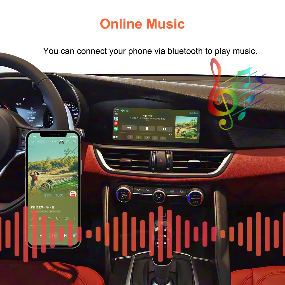 Bonroad Wireless Carplay Android Auto OEM Upgrade Decoder Box für Alfa Romeo Stelvio & Giulia 2017-2020 Airplay Mirror Link – Detail 10