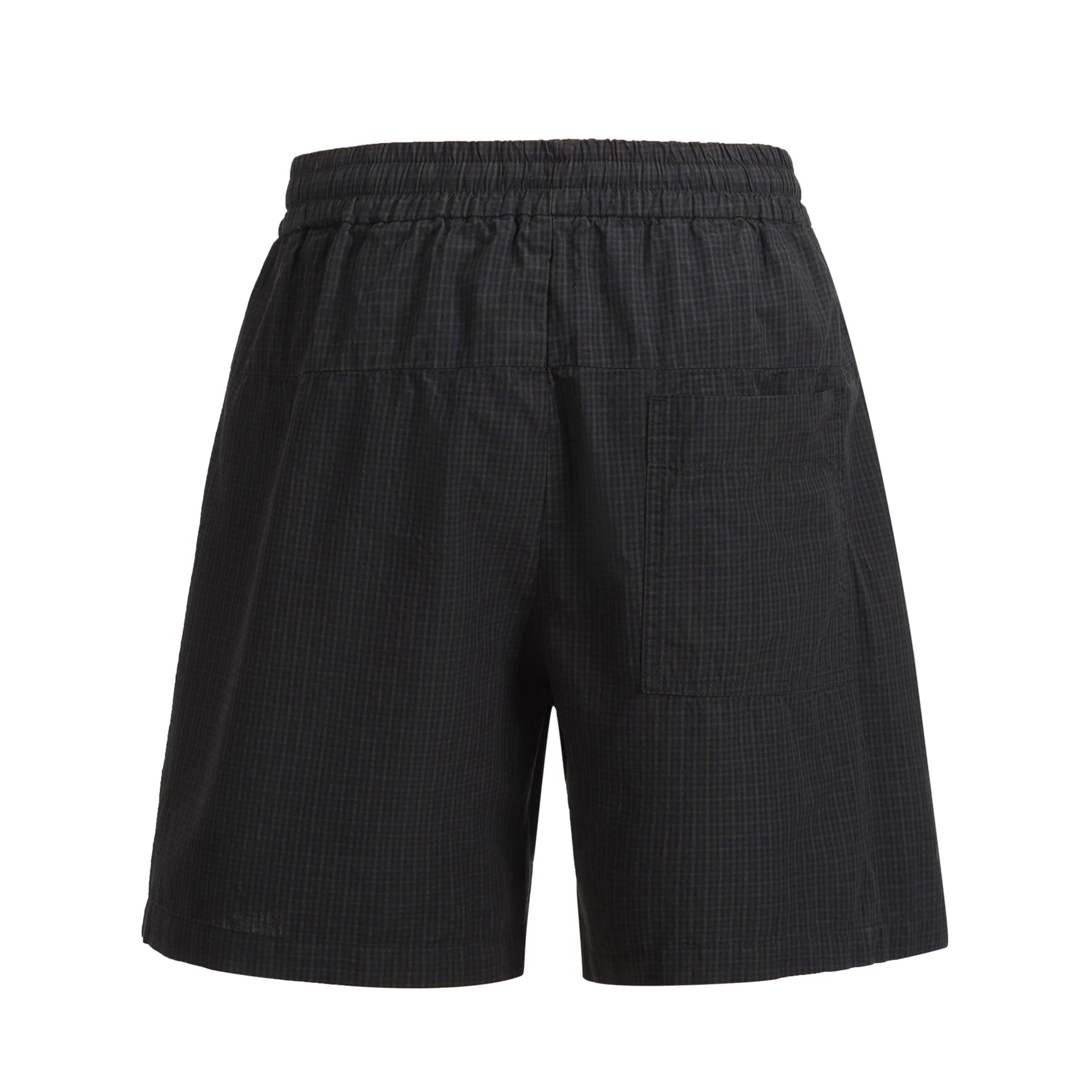 Men's Black Pleated Plaid Shorts Lightweight Cotton Old Money Aesthetic Shorts for Male  Summer Beach Vacation Short Casual