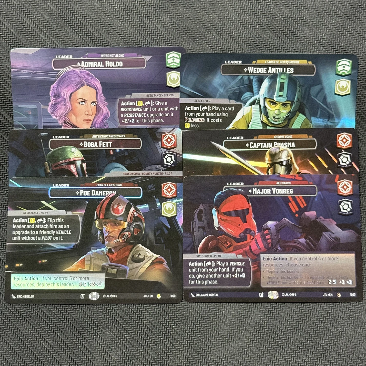 Star Wars Foil Proxy Card Showcase Jump to Lightspeed Admiral Ackbar Boba Fett Darth Vader Han Solo Luke Skywalker - view 5