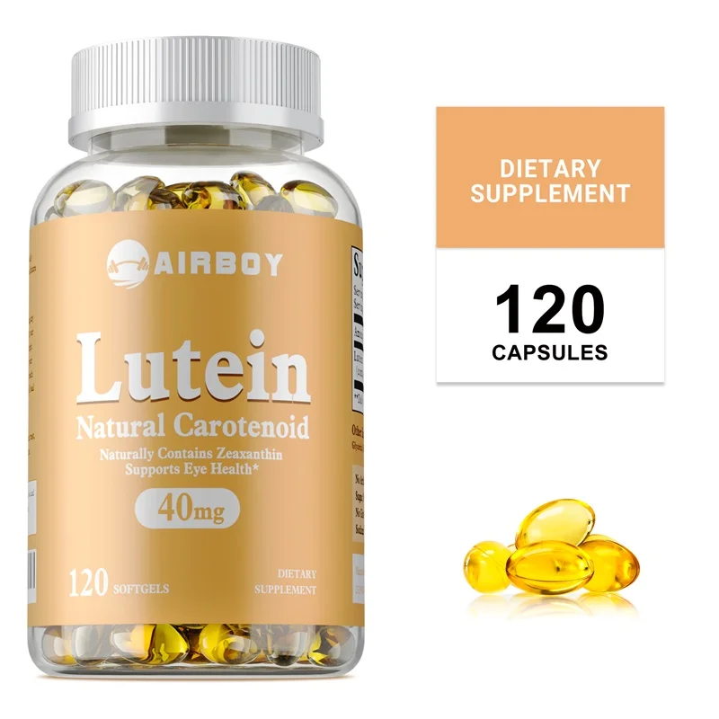 

Lutein 40mg - Supports Eye Health, Promotes Vision Health, Antioxidant, Improves Dry Eyes, Non-GMO, 30/60/120 Capsules