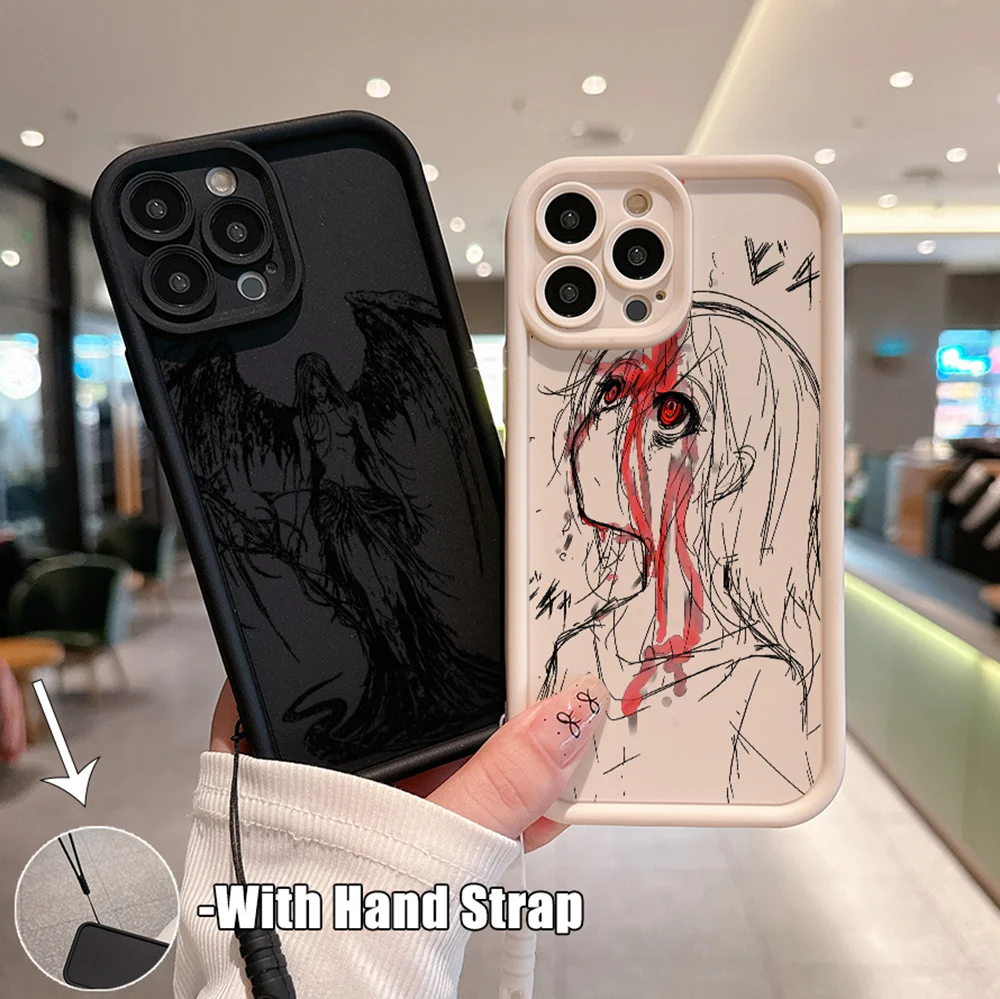 Custodia per telefono di lusso bloodded Angel Death demon per Xiaomi Redmi 9A 9C 10C 12 12C K30 K40 K50 Note 10 11 12 13 Pro 5G Cover